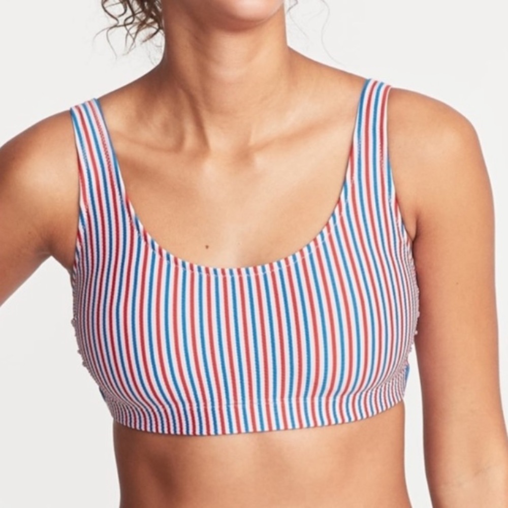 Old Navy Red White & Blue striped bikini